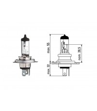 Н4 12V 60/55W P43t+60% Megalight Plus Автолампа General Electric Н4 12V 60/55W P43t+60% Megalight Plus Автолампа General Electric
