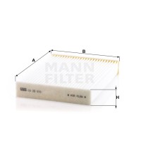 Фильтр салона MANN-FILTER CU 25 012