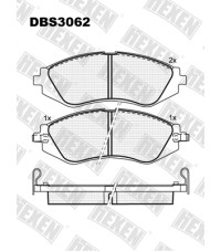 Колодки передние HEXEN DBS3062 Chevrolet Lacetti, Epica, Rezzo, Daewoo Lanos