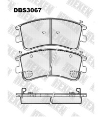 Колодки передние HEXEN DBS3067 Mazda 6 (GG, GY)