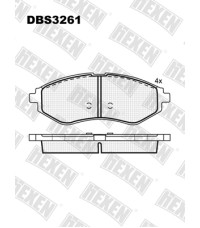 Колодки передние HEXEN DBS3261 Chevrolet Aveo / Daewoo Kalos