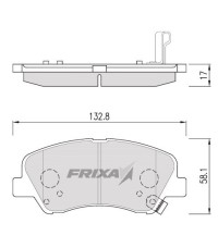 Колодки передние FRIXA FPH27 HYUNDAI SOLARIS, KIA RIO III 11- Колодки передние FRIXA FPH27 HYUNDAI SOLARIS, KIA RIO III 11-