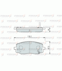 Колодки передние FRIXA FPK20 (ан. DBS3304) KIA PICANTO, HYUNDAI i10 Колодки передние FRIXA FPK20 (ан. DBS3304) KIA PICANTO, HYUNDAI i10
