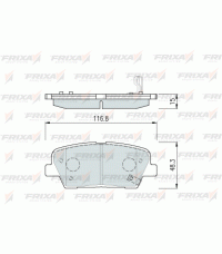 Колодки задние FRIXA FPK26R HYUNDAI SANTA FE, GENESIS, KIA SORENTO, MOHAVE Колодки задние FRIXA FPK26R HYUNDAI SANTA FE, GENESIS, KIA SORENTO, MOHAVE