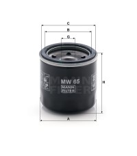 Фильтр масляный MANN-FILTER MW 65
