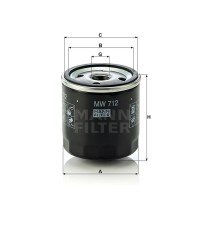 Фильтр масляный MANN-FILTER MW 712