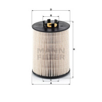 Фильтр топливный MANN-FILTER PU 815 X
