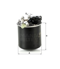 Фильтр топливный MANN-FILTER WK820/17 Фильтр топливный MANN-FILTER WK820/17