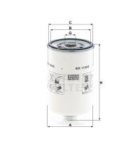 Фильтр топливный MANN-FILTER WK 1150/2