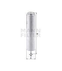 Фильтр топливный MANN-FILTER WK 5002 X Фильтр топливный MANN-FILTER WK 5002 X
