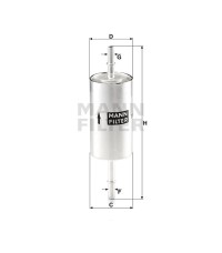 Фильтр топливный MANN-FILTER WK 512/1 Фильтр топливный MANN-FILTER WK 512/1