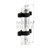 Фильтр топливный MANN-FILTER WK 521/2