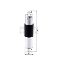 Фильтр топливный MANN-FILTER WK 521/3 Фильтр топливный MANN-FILTER WK 521/3