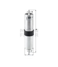 Фильтр топливный MANN-FILTER WK 521/4 Фильтр топливный MANN-FILTER WK 521/4