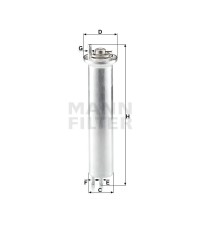 Фильтр топливный MANN-FILTER WK 532 Фильтр топливный MANN-FILTER WK 532