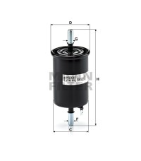 Фильтр топливный MANN-FILTER WK 55/2 Фильтр топливный MANN-FILTER WK 55/2
