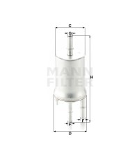 Фильтр топливный MANN-FILTER WK 6015 Фильтр топливный MANN-FILTER WK 6015