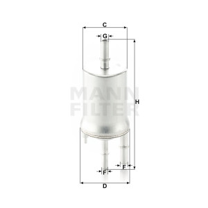Фильтр топливный MANN-FILTER WK 6015