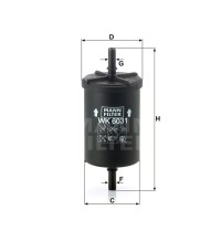 Фильтр топливный MANN-FILTER WK 6031 Фильтр топливный MANN-FILTER WK 6031