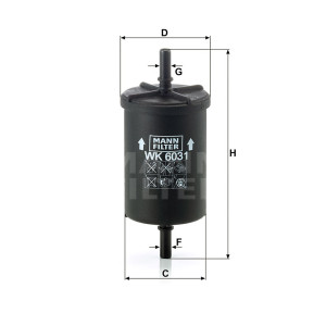 Фильтр топливный MANN-FILTER WK 6031