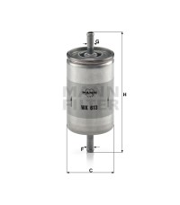 Фильтр топливный MANN-FILTER WK 613 Фильтр топливный MANN-FILTER WK 613