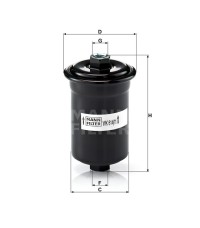 Фильтр топливный MANN-FILTER WK 614/11 Фильтр топливный MANN-FILTER WK 614/11
