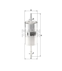 Фильтр топливный MANN-FILTER WK 614/46 Фильтр топливный MANN-FILTER WK 614/46