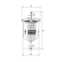 Фильтр топливный MANN-FILTER WK 66