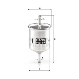 Фильтр топливный MANN-FILTER WK 66