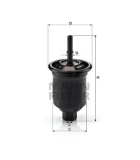 Фильтр топливный MANN-FILTER WK 68/83 Фильтр топливный MANN-FILTER WK 68/83