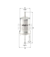 Фильтр топливный MANN-FILTER WK 69 Фильтр топливный MANN-FILTER WK 69