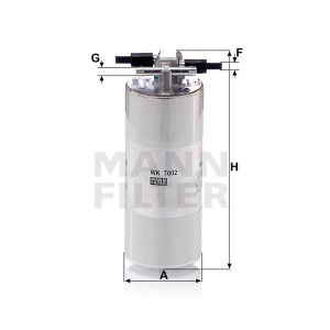 Фильтр топливный MANN-FILTER WK 7002