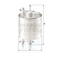 Фильтр топливный MANN-FILTER WK 711/1