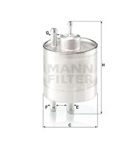 Фильтр топливный MANN-FILTER WK 711/1 Фильтр топливный MANN-FILTER WK 711/1