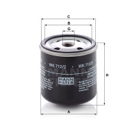 Фильтр топливный MANN-FILTER WK 712/2