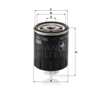Фильтр топливный MANN-FILTER WK 718/2