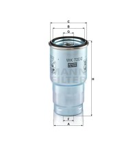 Фильтр топливный MANN-FILTER WK 720/2 X Фильтр топливный MANN-FILTER WK 720/2 X