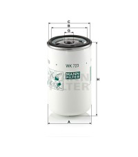 Фильтр топливный MANN-FILTER WK 723 Фильтр топливный MANN-FILTER WK 723