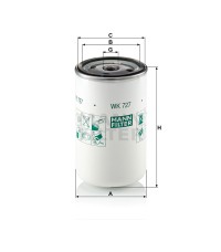 Фильтр топливный MANN-FILTER WK 727 Фильтр топливный MANN-FILTER WK 727