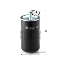 Фильтр топливный MANN-FILTER WK 728 Фильтр топливный MANN-FILTER WK 728