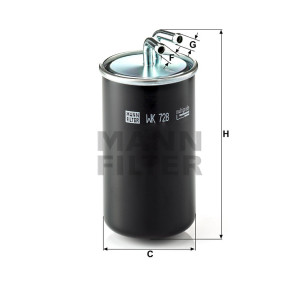 Фильтр топливный MANN-FILTER WK 728