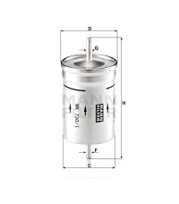 Фильтр топливный MANN-FILTER WK 730/1 Фильтр топливный MANN-FILTER WK 730/1