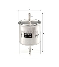 Фильтр топливный MANN-FILTER WK 79 Фильтр топливный MANN-FILTER WK 79
