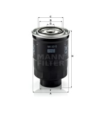 Фильтр топливный MANN-FILTER WK 8018 X Фильтр топливный MANN-FILTER WK 8018 X