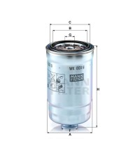 Фильтр топливный MANN-FILTER WK 8019 Фильтр топливный MANN-FILTER WK 8019