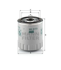 Фильтр топливный MANN-FILTER WK 817/3 X Фильтр топливный MANN-FILTER WK 817/3 X