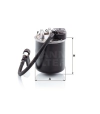 Фильтр топливный MANN-FILTER WK 820/19 Фильтр топливный MANN-FILTER WK 820/19