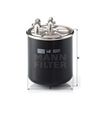 Фильтр топливный MANN-FILTER WK 820/1 Фильтр топливный MANN-FILTER WK 820/1
