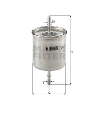 Фильтр топливный MANN-FILTER WK 822/2 Фильтр топливный MANN-FILTER WK 822/2