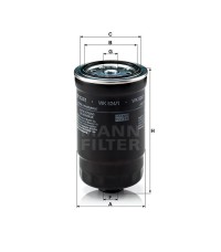 Фильтр топливный MANN-FILTER WK 824/1 Фильтр топливный MANN-FILTER WK 824/1